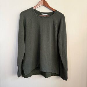 Athleta Olive Green Raglan Sweatshirt Pullover Athleisure Top
